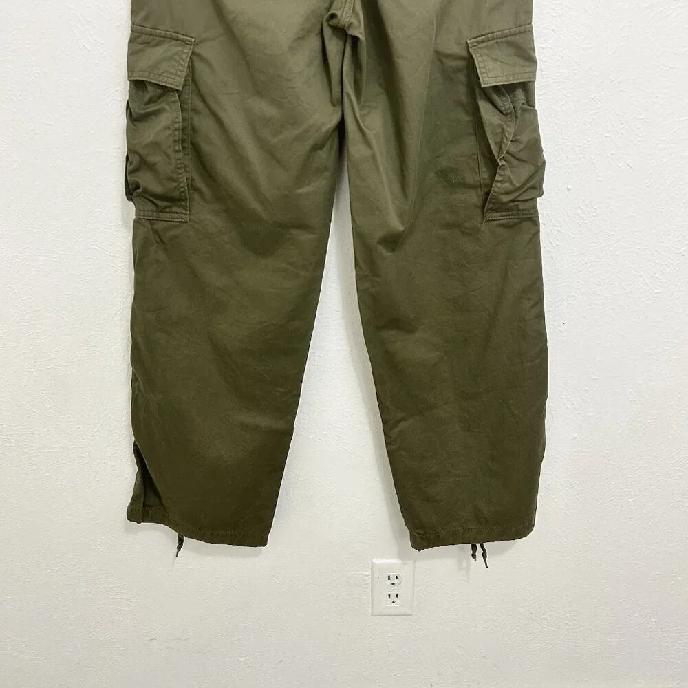 Levis Pants Sz 25 Green '94 Baggy Utility Cargo Drawstring Leg Streetwear Skater - Picture 14 of 14